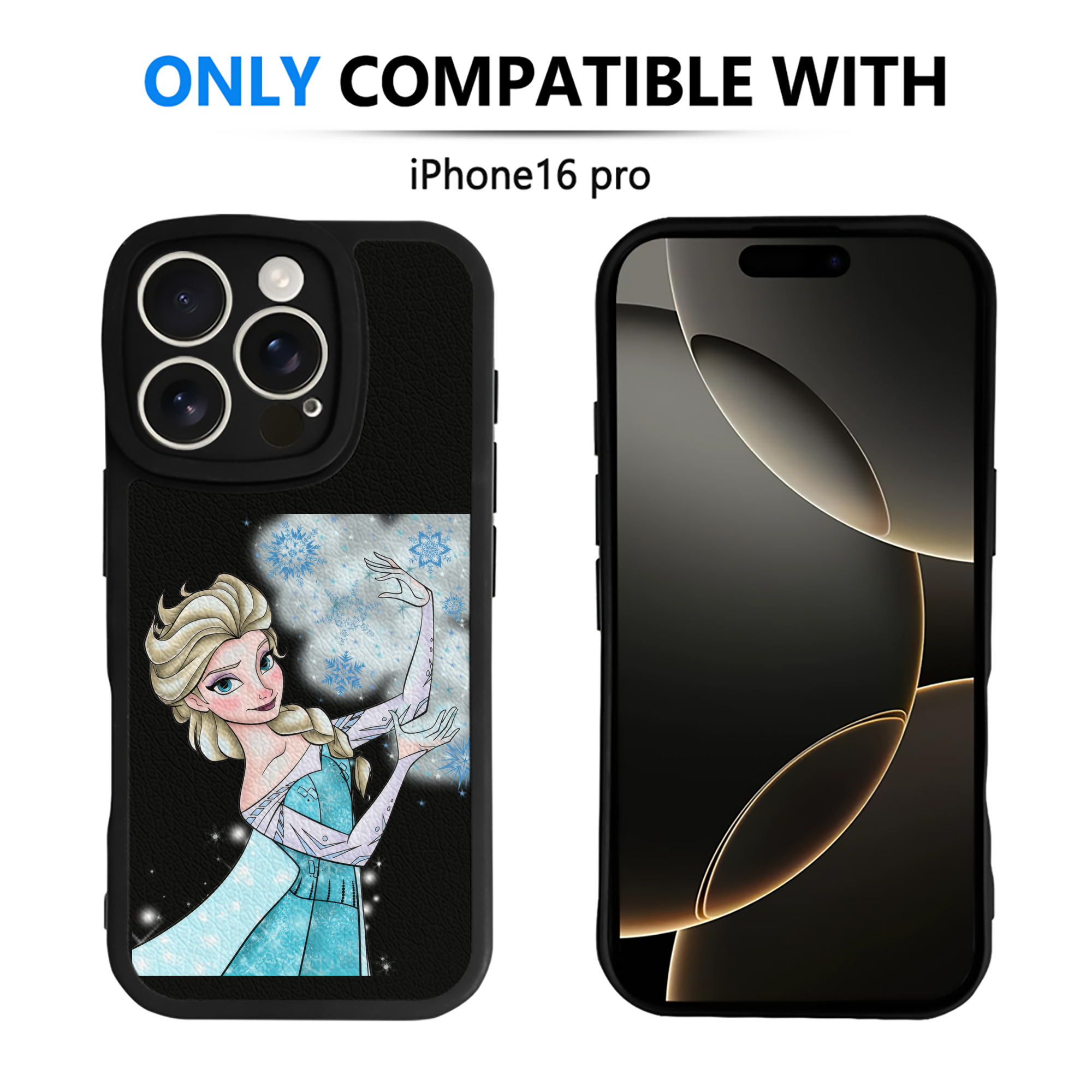 （画像用） アナと雪の女王 アンナ エルサ Frozen Anna Elsa 【iPhone 16シリーズ対応】シリコンスマホケース（レザー調） 材質：シリコン